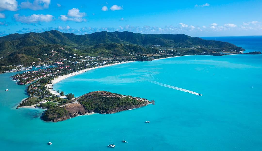 Aerial view of Antigua